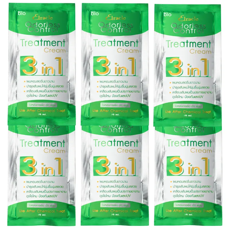 Green Bio - Elracle Odorless Control 3 in 1 Treatment Cream 30ml. (Pack of 6)