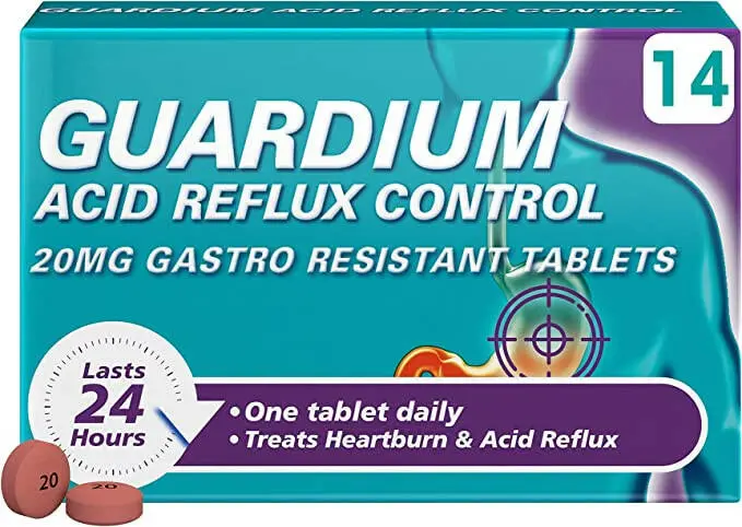 Guardium Acid Reflux Control Esomeprazole 20mg Gastro-Resistant Tablets - 14 Tablets