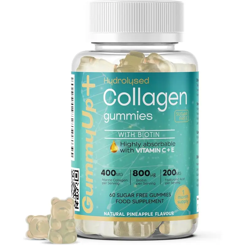 GummyUp+ Collagen 60 Sugar Free Natural Pineapple Flavoured Gummies