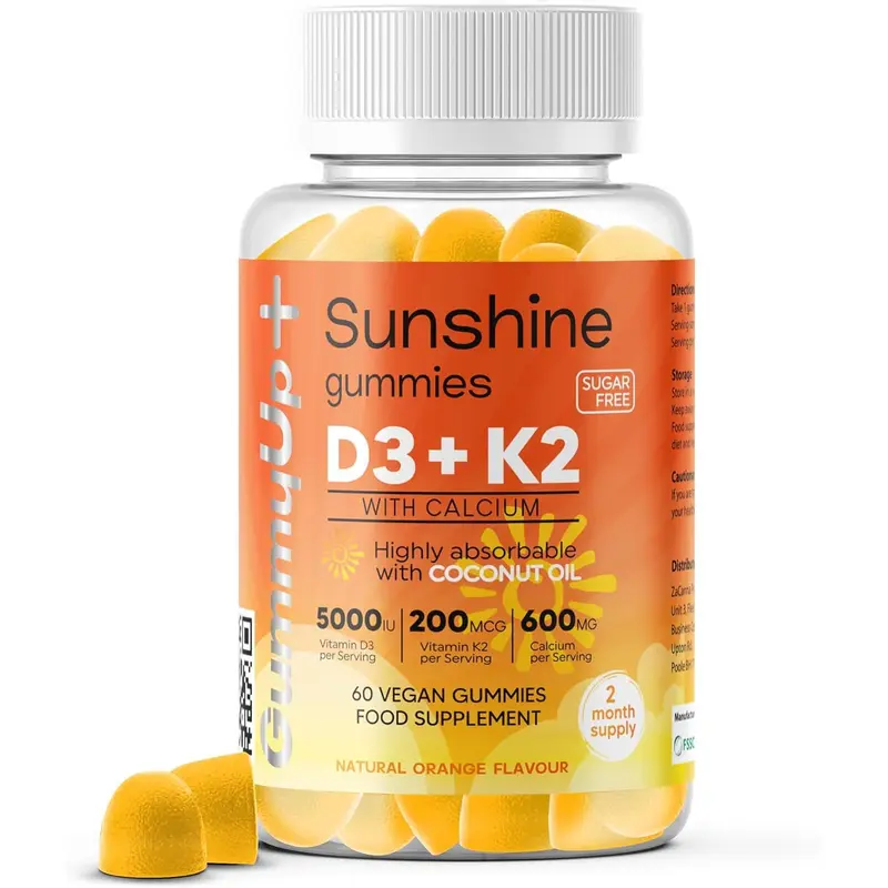 GummyUp+ Sunshine Gummies Vitamin D3 K2 & Calcium