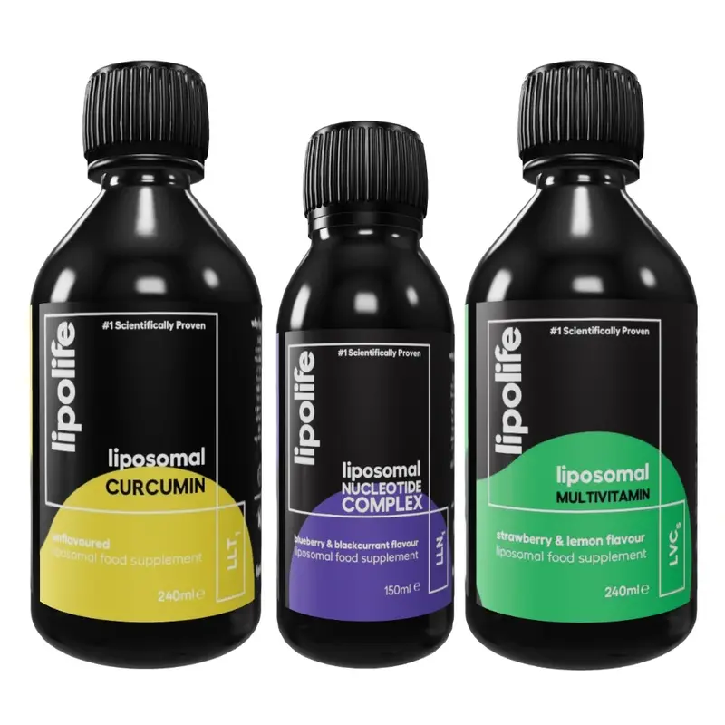Gym Pack - Liposomal Curcumin, Nucleotide Complex & Multivitamin