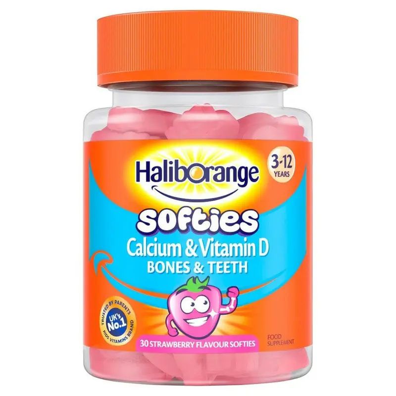 Haliborange Calcium & Vitamin D Softies 3-12 Years Strawberry - 30 Softies