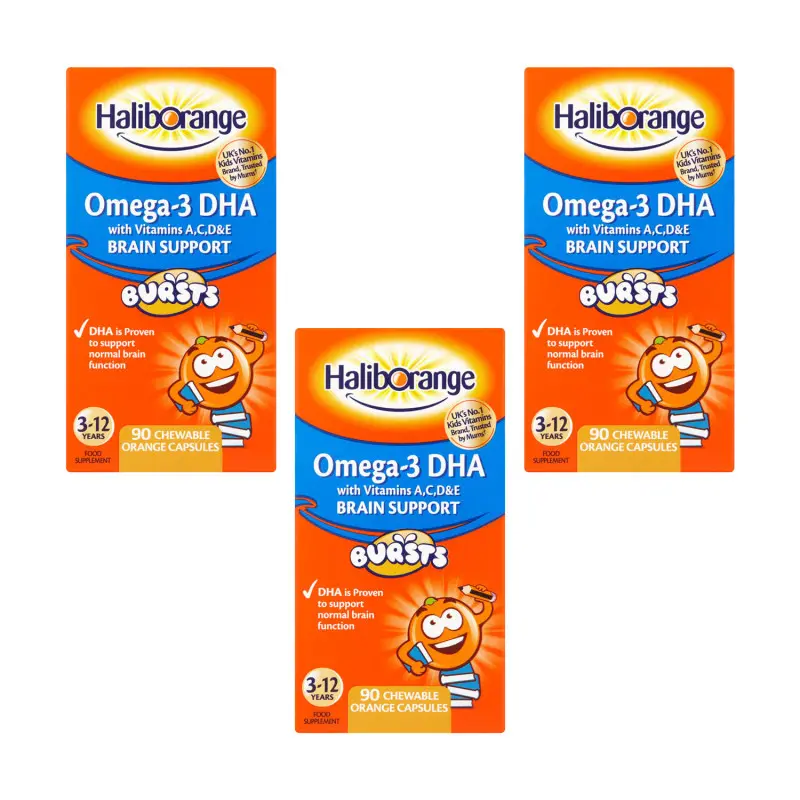 Haliborange Kids Omega-3 DHA Chewy Capsules Triple Pack