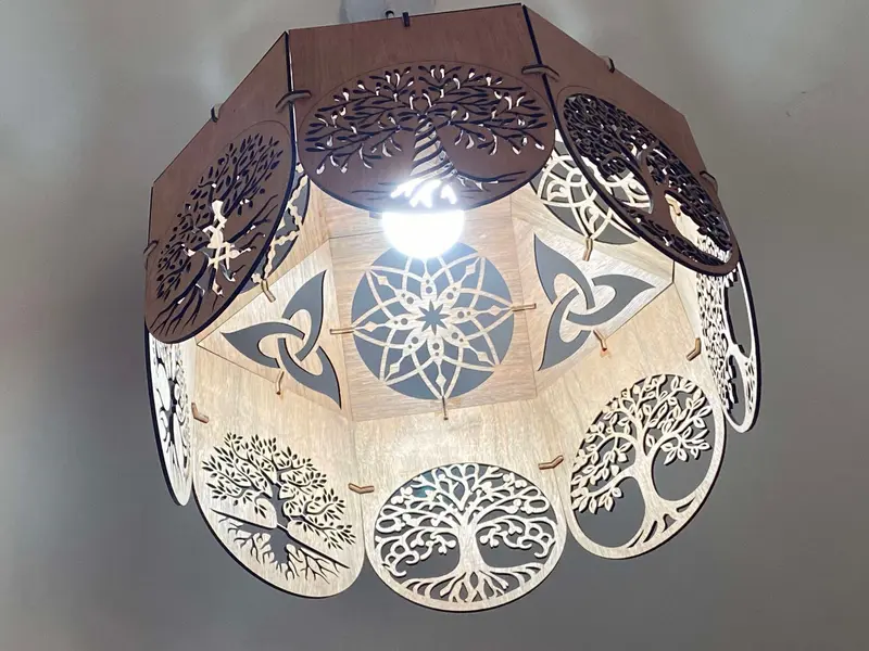 Handmade ceiling lamp shade Tree of Life