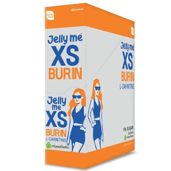 Handy Herb - Jelly Me XS Burin Gummy Jelly, L-carnitine and Chili Extract, Green Apple Flavor (12 sachets)