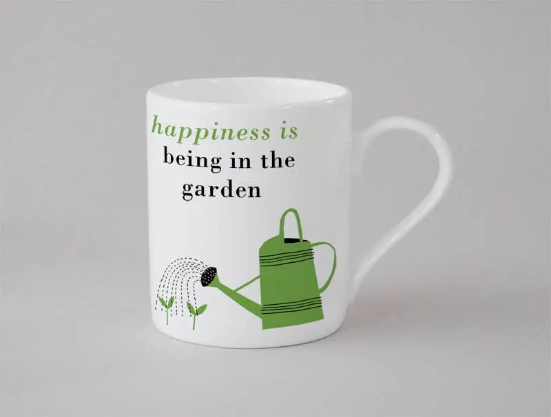 Happiness Gardening Small Mug Green