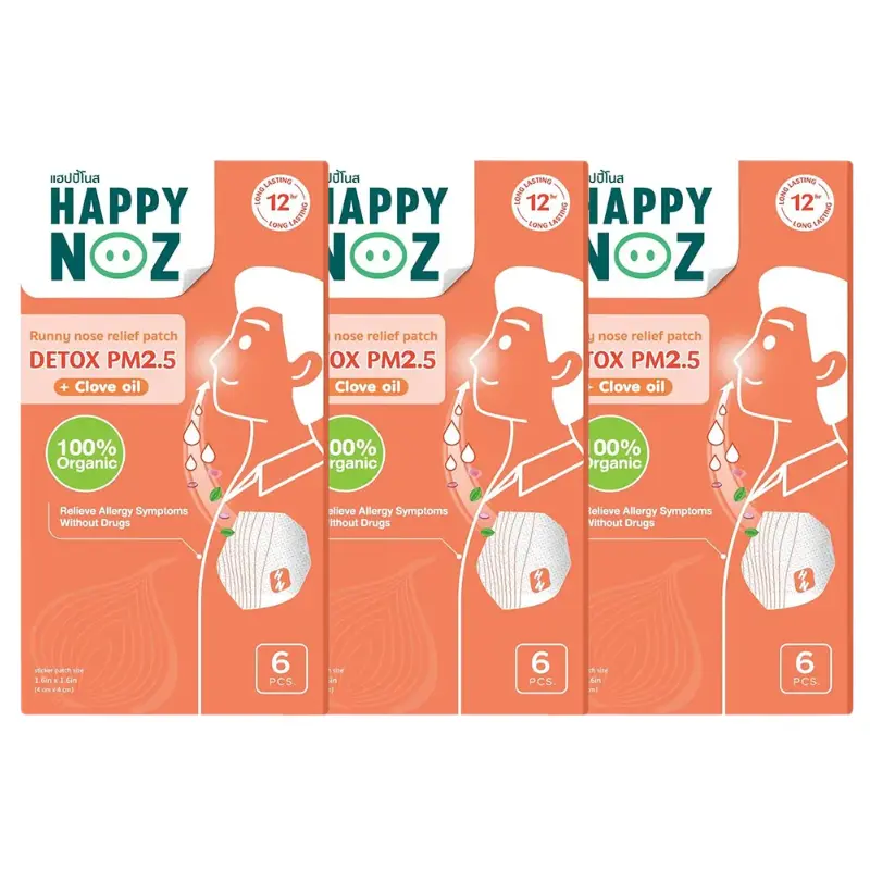 Happy Noz - Adult - Orange Formula (Pack of 3 x 6 patches)