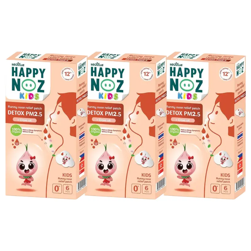 Happy Noz - Kids - Orange Formula (Pack of 3 x 6 patches)