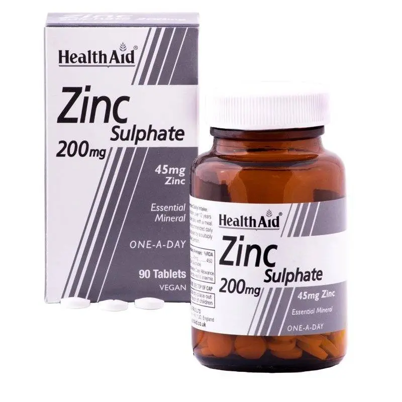 HealthAid Zinc Sulphate 200mg (90 Tablets)