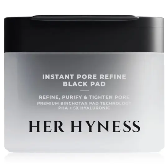 Her Hyness - Instant Pore Refine Black Pads with PHA and 5X Hyaluronic (80 Sheets)