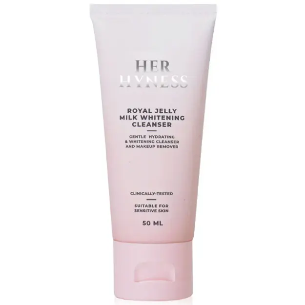 Her Hyness - Royal Jelly Milk Whitening Cleanser, Gentle Hydrating & Whitening Cleanser and Makeup Remover 50ml.