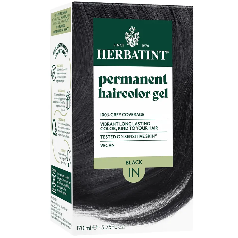Herbatint Permanent Herbal Hair Colour 1N BLACK 170ml