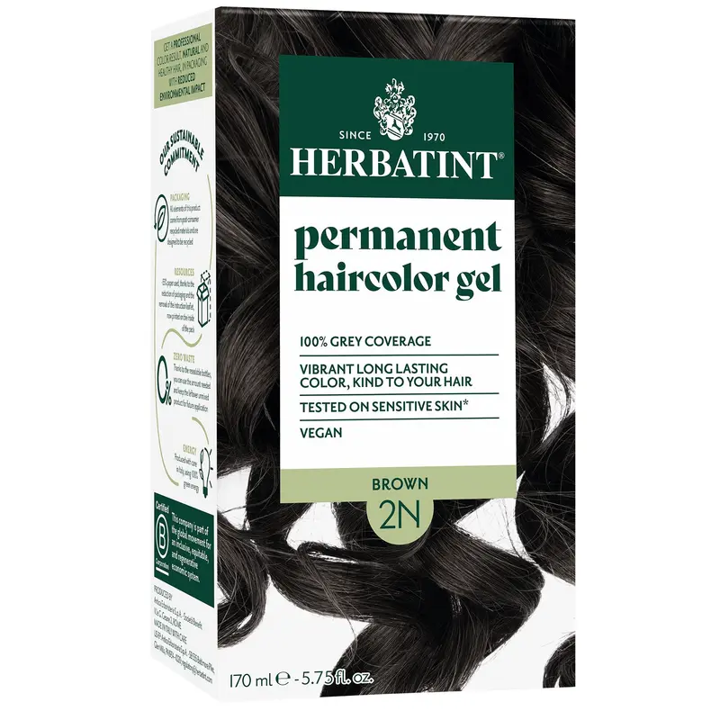 Herbatint Permanent Herbal Hair Colour 2N BROWN 170ml