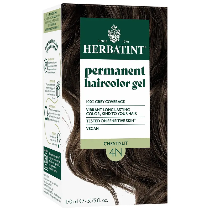 Herbatint Permanent Herbal Hair Colour 4N CHESTNUT 170ml