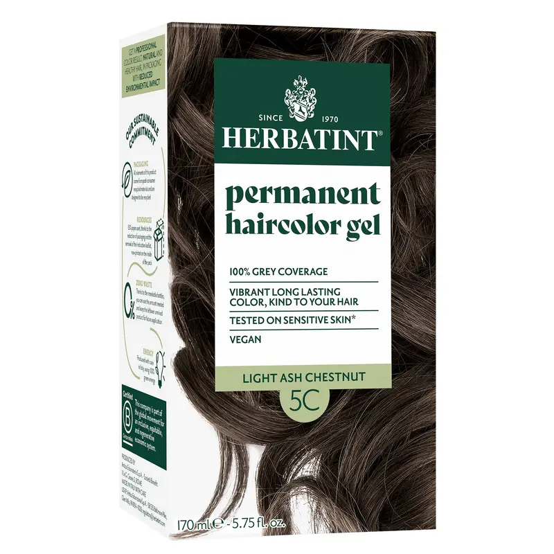 Herbatint Permanent Herbal Hair Colour 5C LIGHT ASH CHESTNUT 170ml