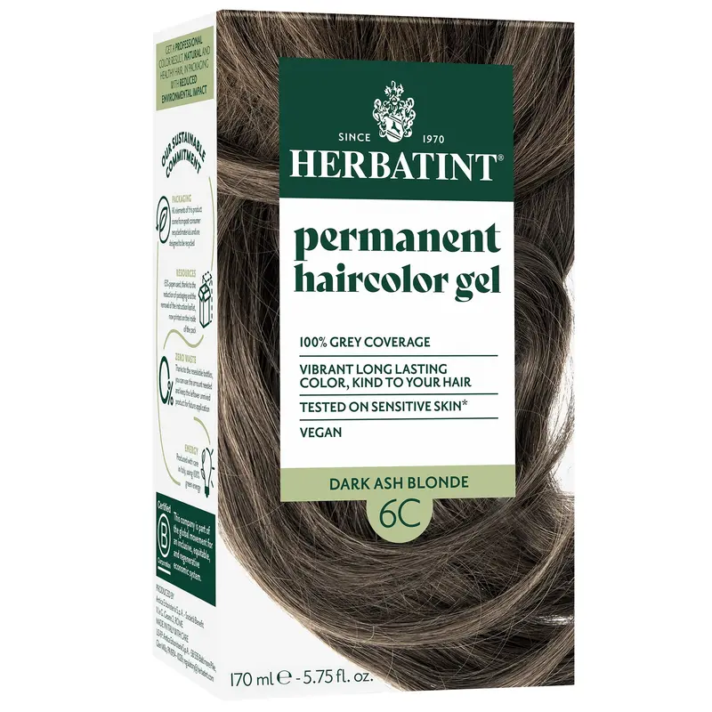 Herbatint Permanent Herbal Hair Colour 6C DARK ASH BLONDE 170ml