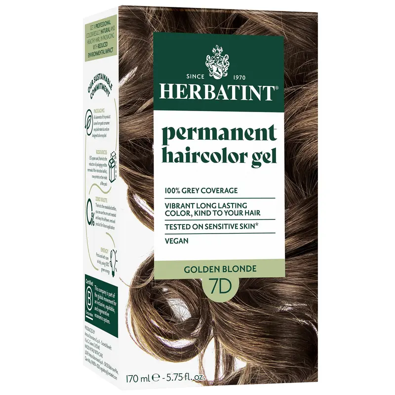 Herbatint Permanent Herbal Hair Colour 7D GOLDEN BROWN 170ml