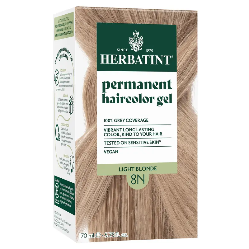 Herbatint Permanent Herbal Hair Colour 8N LIGHT BLONDE 170ml