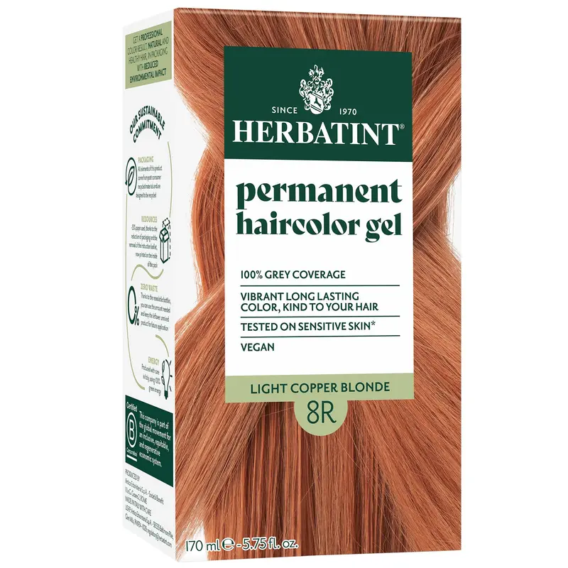 Herbatint Permanent Herbal Hair Colour 8R LIGHT COPPER BLONDE 170ml