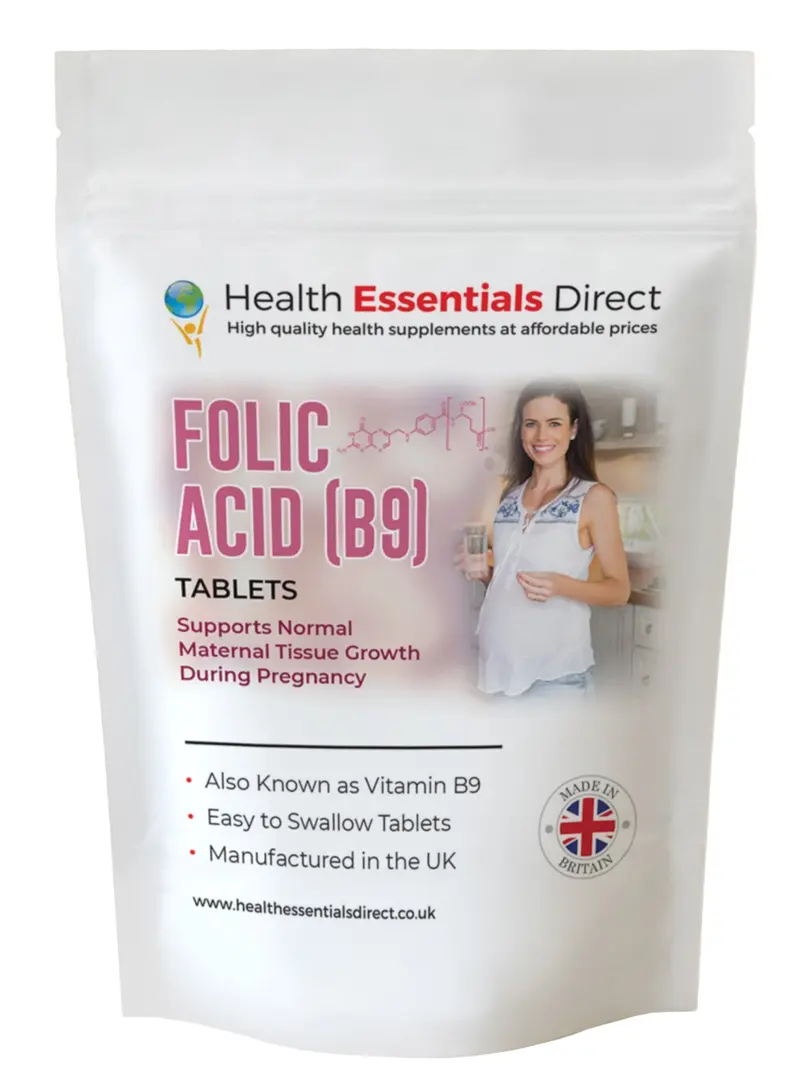 High Strength Folic Acid Tablets (Vitamin B9) - Pregnancy, Tiredness, Fatigue