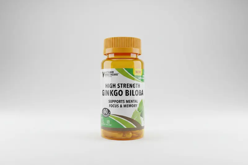 High Strength Ginkgo Biloba 60 Capsules | Memory & Mental Focus Support