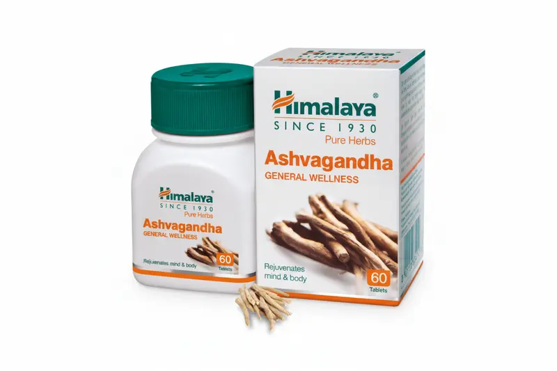 Himalaya Ashwagandha – General Wellness 60 Tablets | Daily Herbal Support | Adaptogen & Stress-Relief