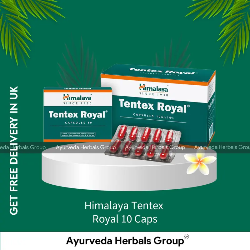 Himalaya Tentex Royal 10 Caps - Ayurvedic Wellness Support | Delivered Across the UK