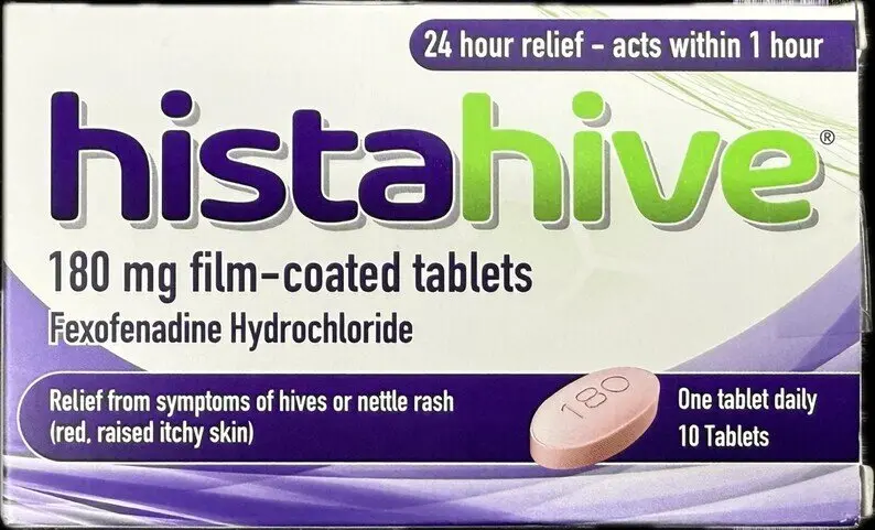 Histahive Fexofenadine 180mg Film-Coated Tablets - 10 or 30 Tablets