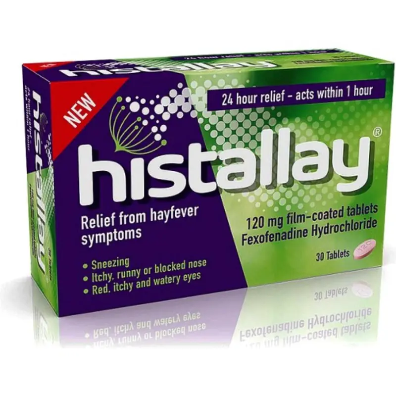 Histallay Fexofenadine 120mg Film Coated Tablets 30 Tablets