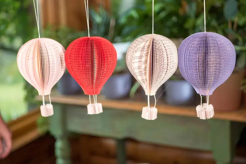 Hot Air Balloon Ornament-Bookish Decor-Christmas Ornament