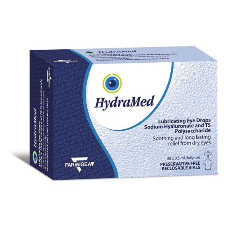 Hydramed Lubricant Preservative Free Eye Drops 0.2% - Box of 30 of 0.5ml vials