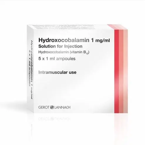Hydroxocobalamin injection (Prescription only) B12 Injection (Pack of 5)