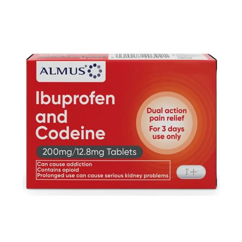 Ibuprofen 200mg + Codeine 12.8mg tablets - pack of 32 (P)