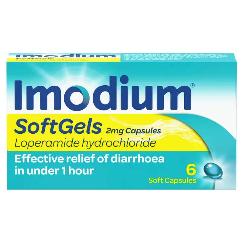 Imodium Loperamide 2mg SoftGel Capsules - 6 Capsules