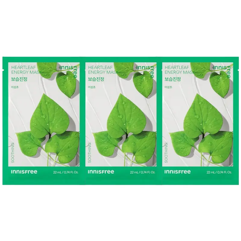 Innisfree - Squeeze Energy Mask Heartleaf 22ml. (Pack of 3)
