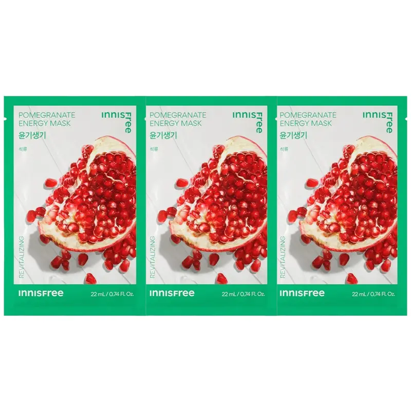 Innisfree - Squeeze Energy Mask Pomegranate 22ml. (Pack of 3)