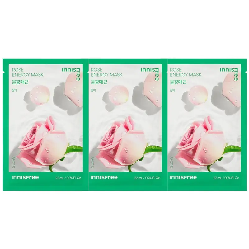 Innisfree - Squeeze Energy Mask Rose 22ml. (Pack of 3)