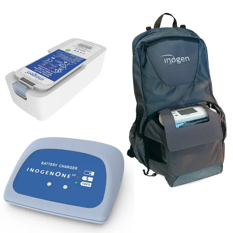 Inogen One Rove 6, G5 Airline Power Bundle - Battery, Charger, Backpack