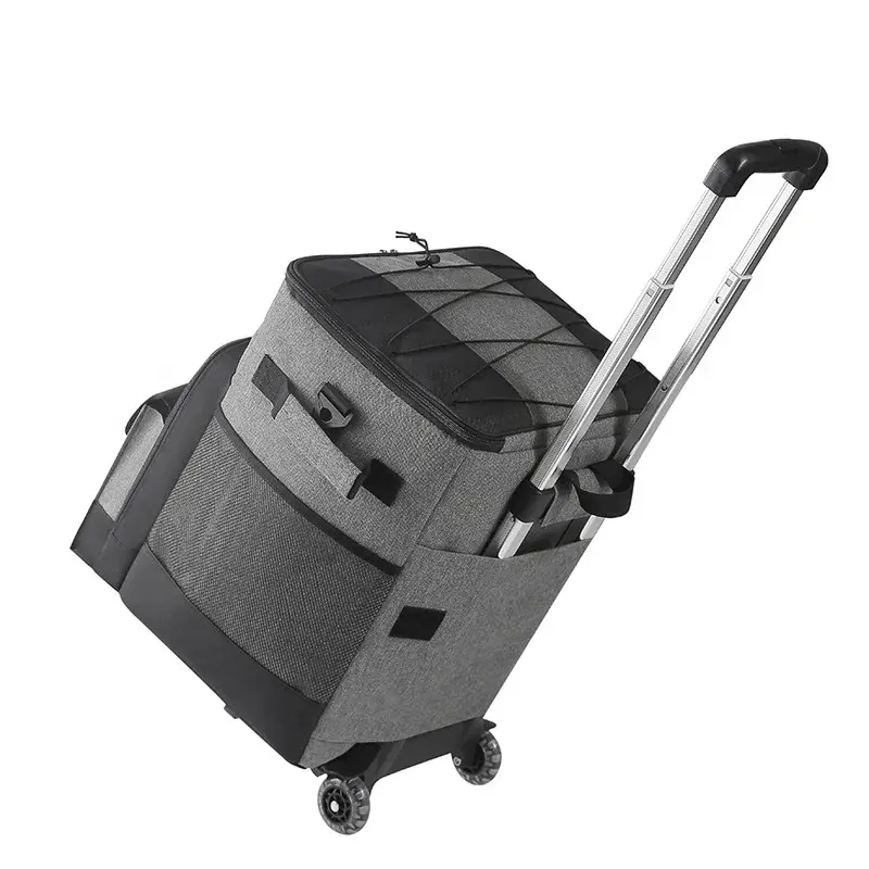 Insulated Cooler Bag With Trolley and Wheels 35L