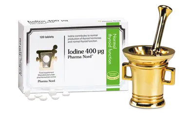 Iodine 400 µg Pharma Nord normal function of thyroid 120 tablets