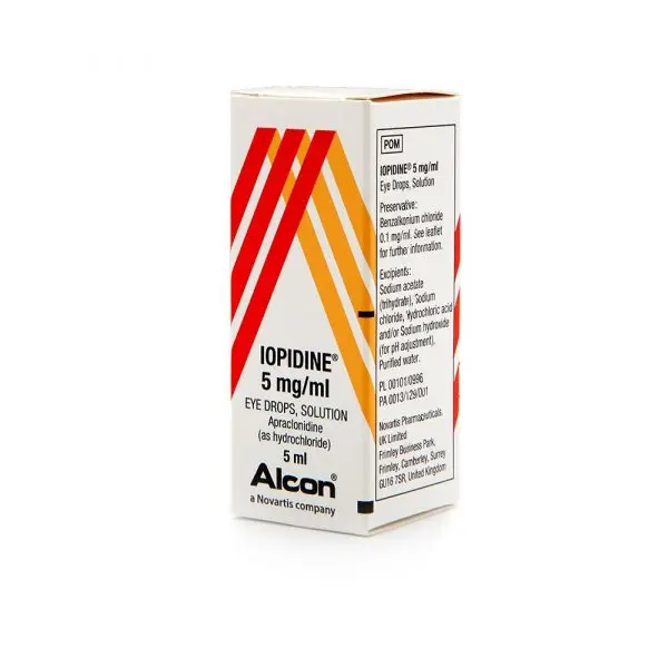 Iopidine eye drops 0.5% (POM)