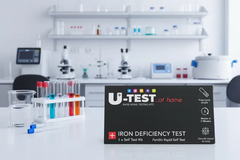 Iron Deficiency Self Test Kit – Ferritin Rapid Test (Results in 5 Minutes) U-Test At Home