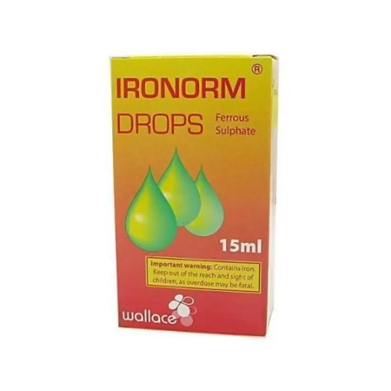 Ironorm (125mg ferrous sulphate drops sugar free) 15ml (P)
