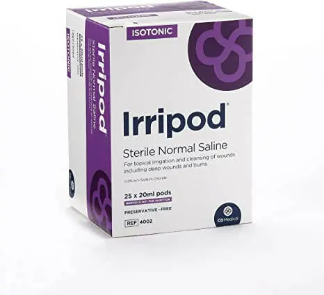 IRRIPOD Sodium Chloride 0.9% Saline Irrigation Pods - 25 x 20ml