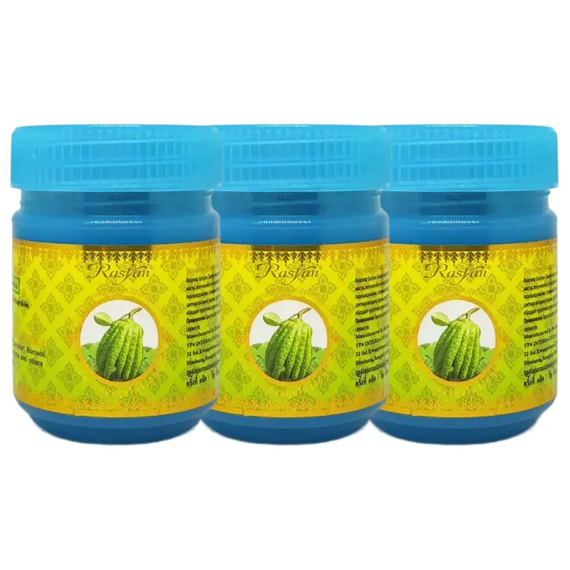 ISME - Fingered Citron Perfume, Thai Yadom Nasal Inhaler 10g. (Pack of 3)