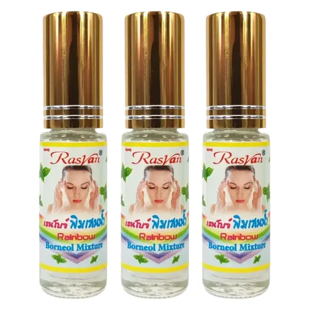 ISME - Rainbow, Borneol Mixture with Peppermint and Eucalyptus 5ml. (Pack of 3)