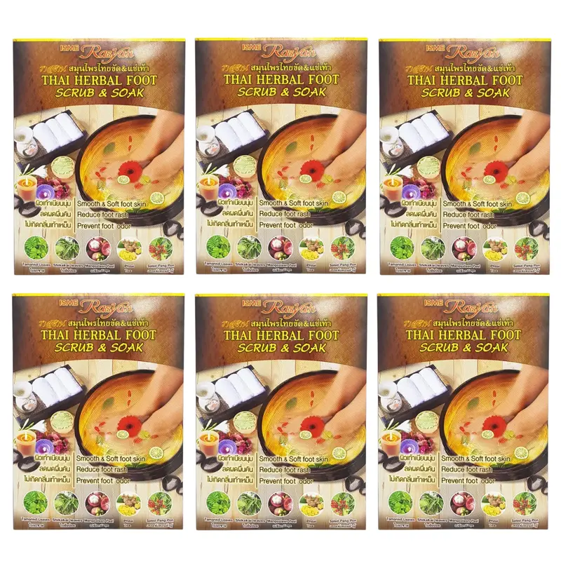 ISME - Thai Herbal Foot Scrub & Soak 20g. (Pack of 6)