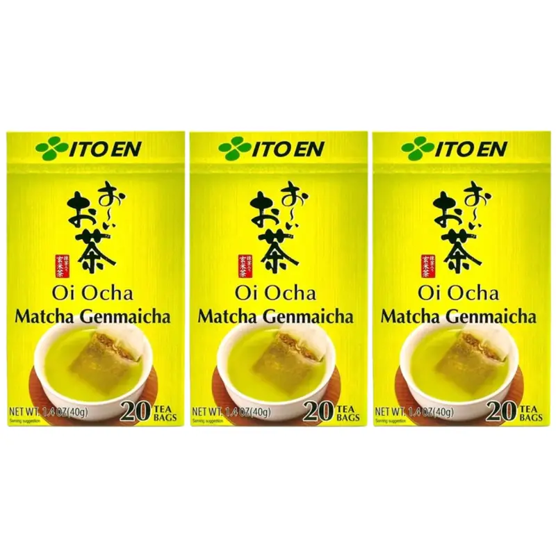 ITO EN - Oi Ocha Matcha Genmaicha 40g. (20 Tea Bags x 3 Boxes)