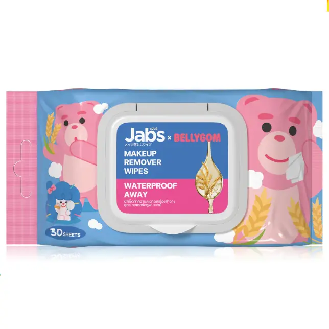Jabs - x Bellygom Makeup Remover Wipes Waterproof Away 30 Sheets