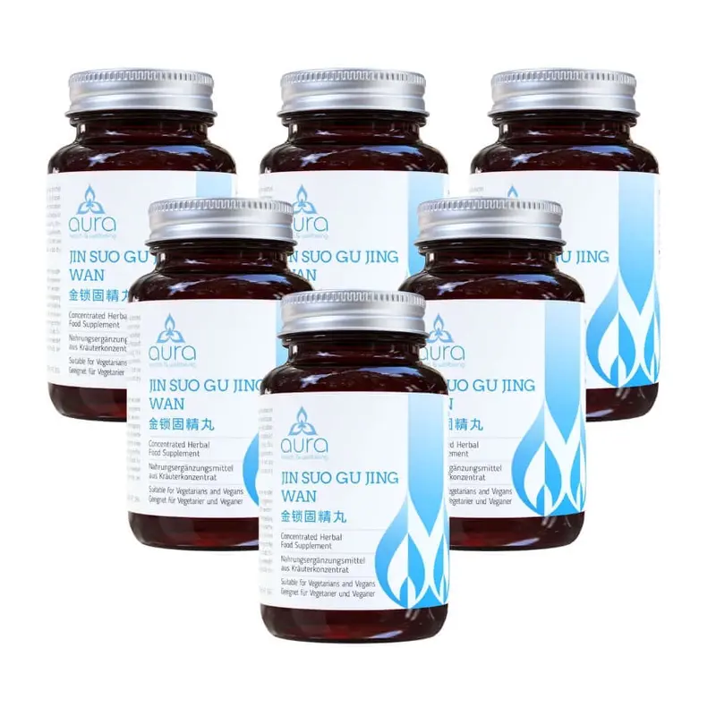 Jin Suo Gu Jing Wan (Lotus Seed & Magnolia-Vine Fruit) - 6 x 60 tablets